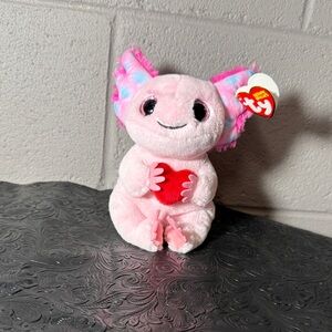 Ty Pink and Red Plush Toy with Heart